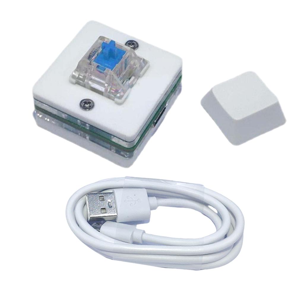 USB Mini 1 Key Keyboard Programming RGB Backlight for Office Blue switch