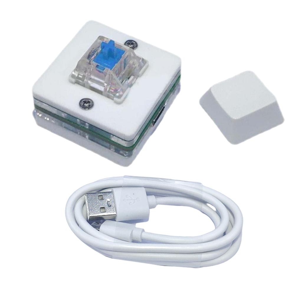 USB Mini 1 Key Keyboard Programming RGB Backlight for Office Blue switch