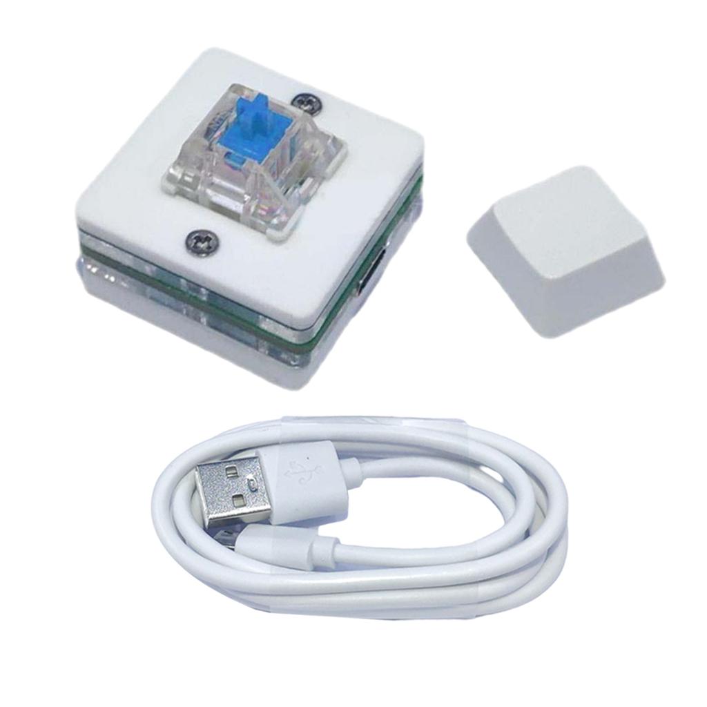 USB Mini 1 Key Keyboard Programming RGB Backlight for Office Blue switch