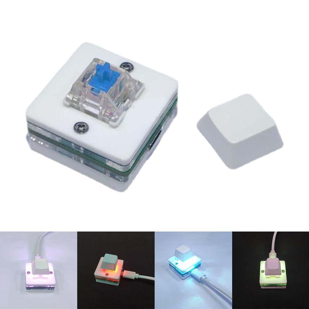 USB Mini 1 Key Keyboard Programming RGB Backlight for Office Blue switch
