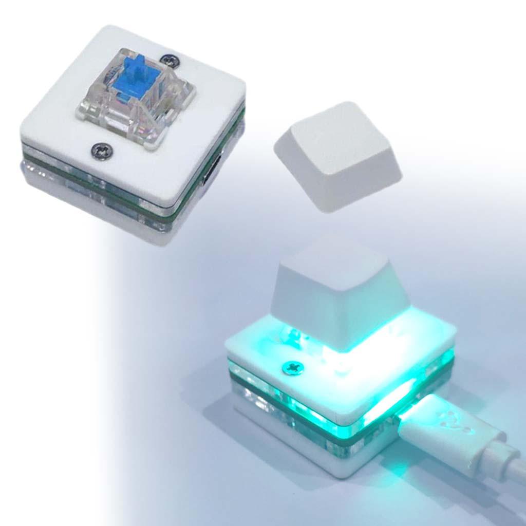 USB Mini 1 Key Keyboard Programming RGB Backlight for Office Blue switch