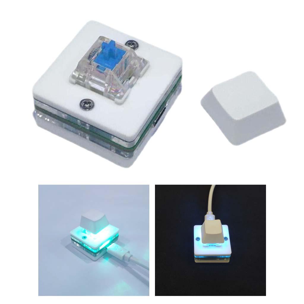 USB Mini 1 Key Keyboard Programming RGB Backlight for Office Blue switch