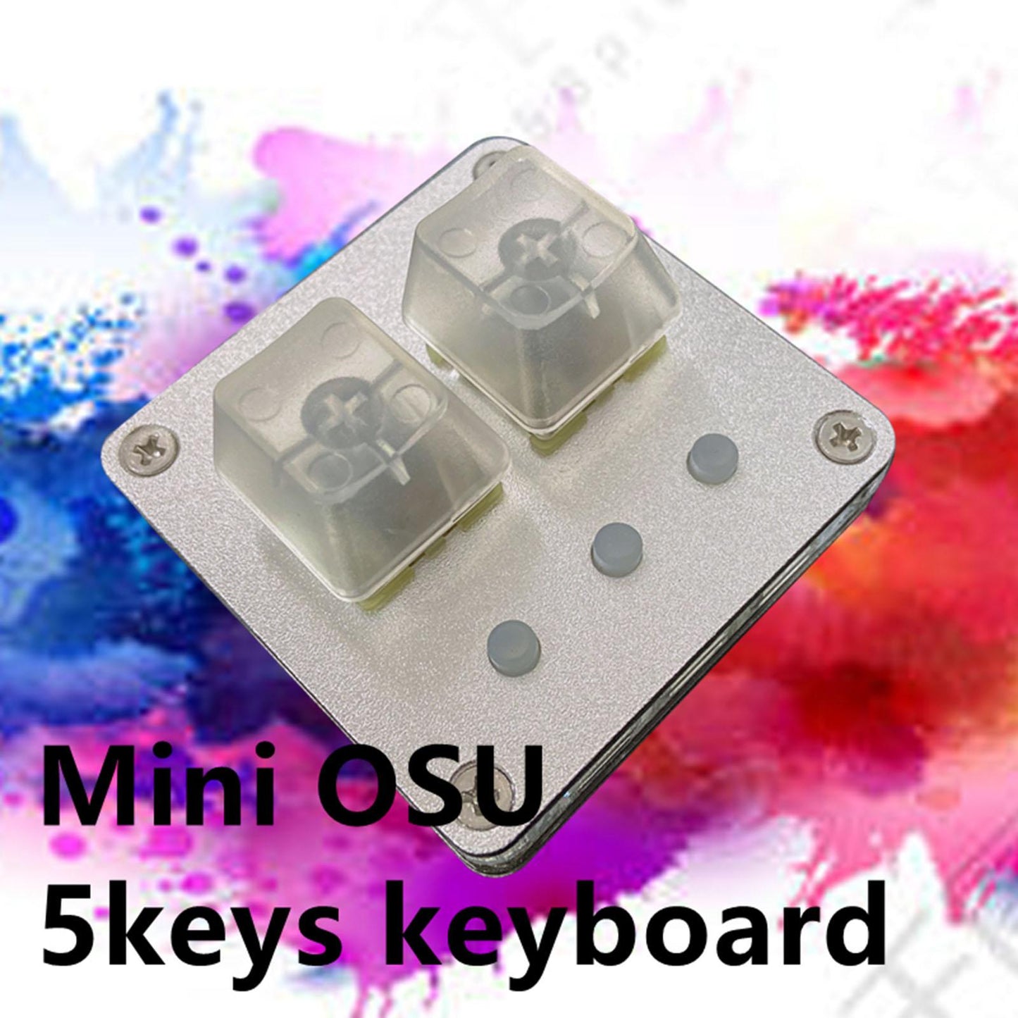 Mini 2-Key Keyboard RGB Programmable Mechanical Gaming PC Keypad Blue Switch