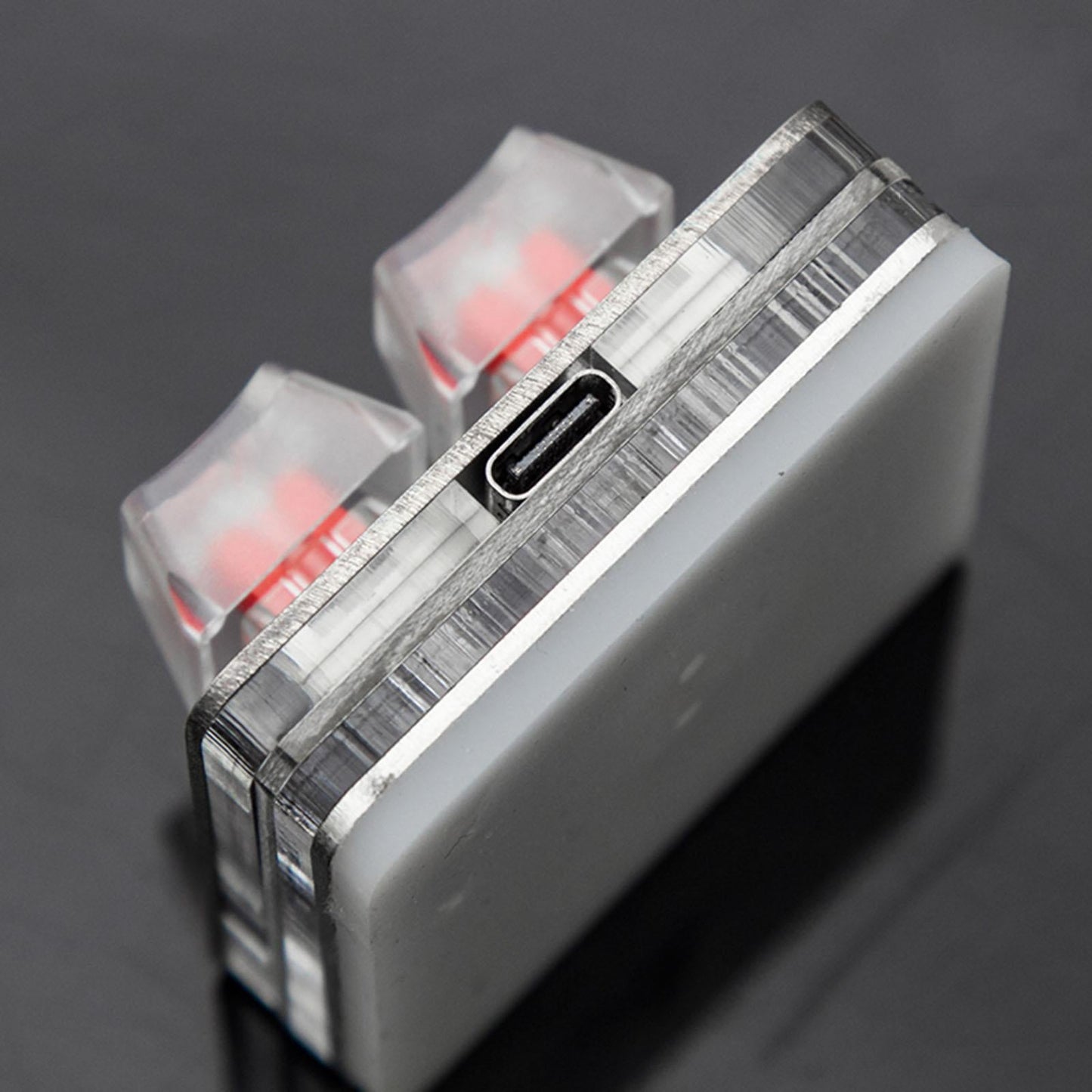 Mini 2-Key Keyboard RGB Programmable Mechanical Gaming PC Keypad Red Switch