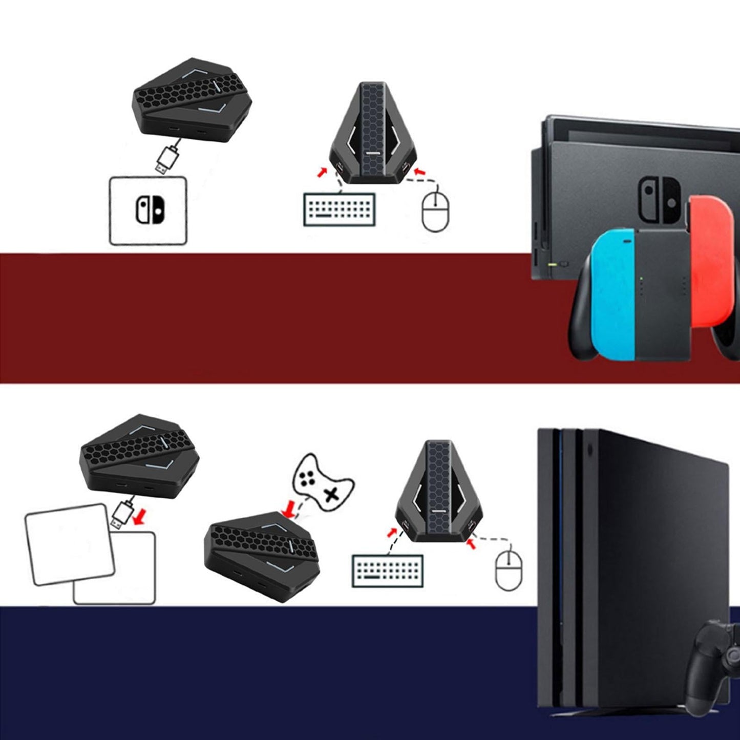 Keyboard Mouse Converter for X-360/X-1/P3/P4/N-SWH For N-Switch