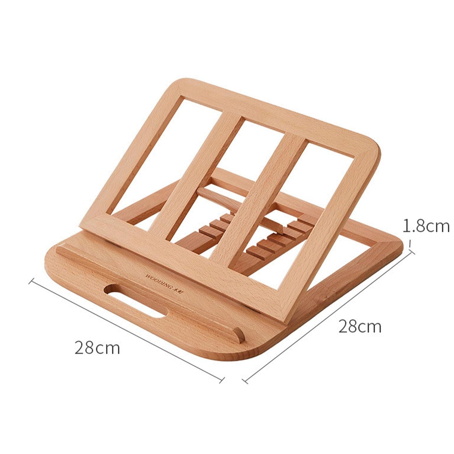 Portable Foldable Laptop Stand Riser for Home Office Library Work Beech