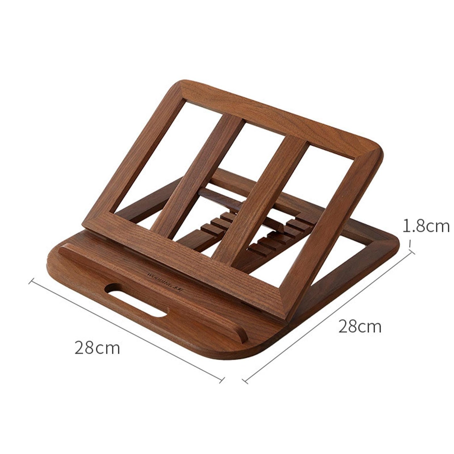 Portable Foldable Laptop Stand Riser for Home Office Library Work Walnut