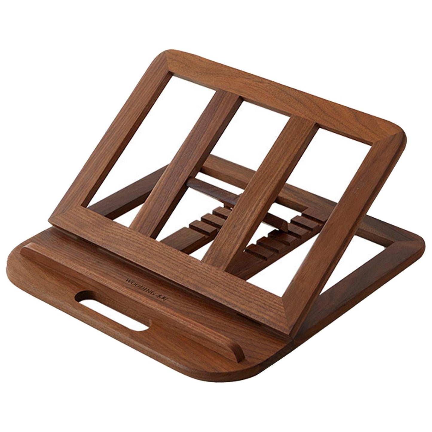 Portable Foldable Laptop Stand Riser for Home Office Library Work Walnut