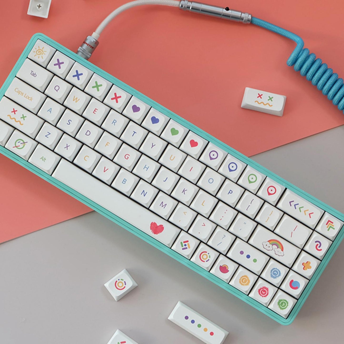 Universal 140 Keys PBT Keycaps Dye sub Cute Pattern for MX Switch Gamer