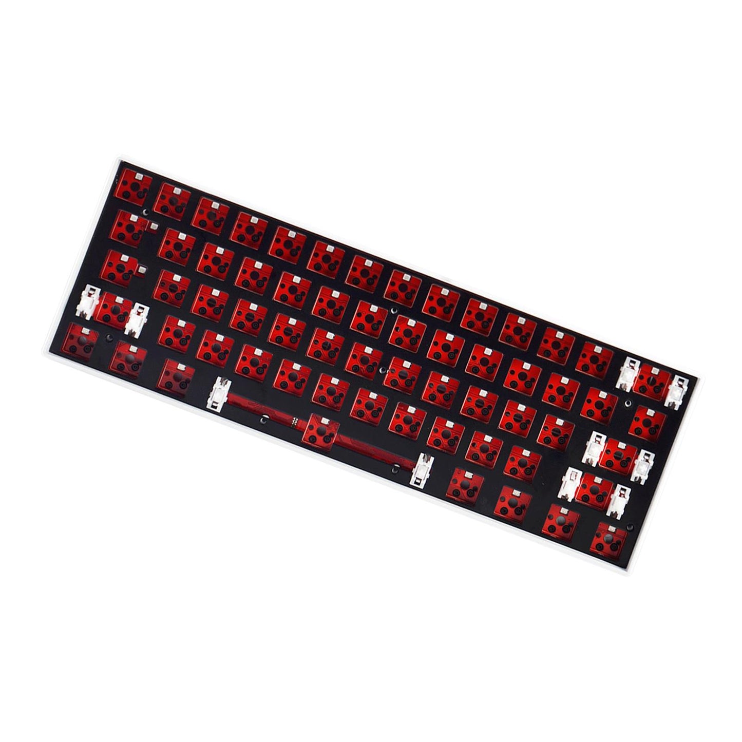 61 Keys Wireless Wired Mechanical Keyboard 2.4G Bluetooth for Tablet PC White WL61