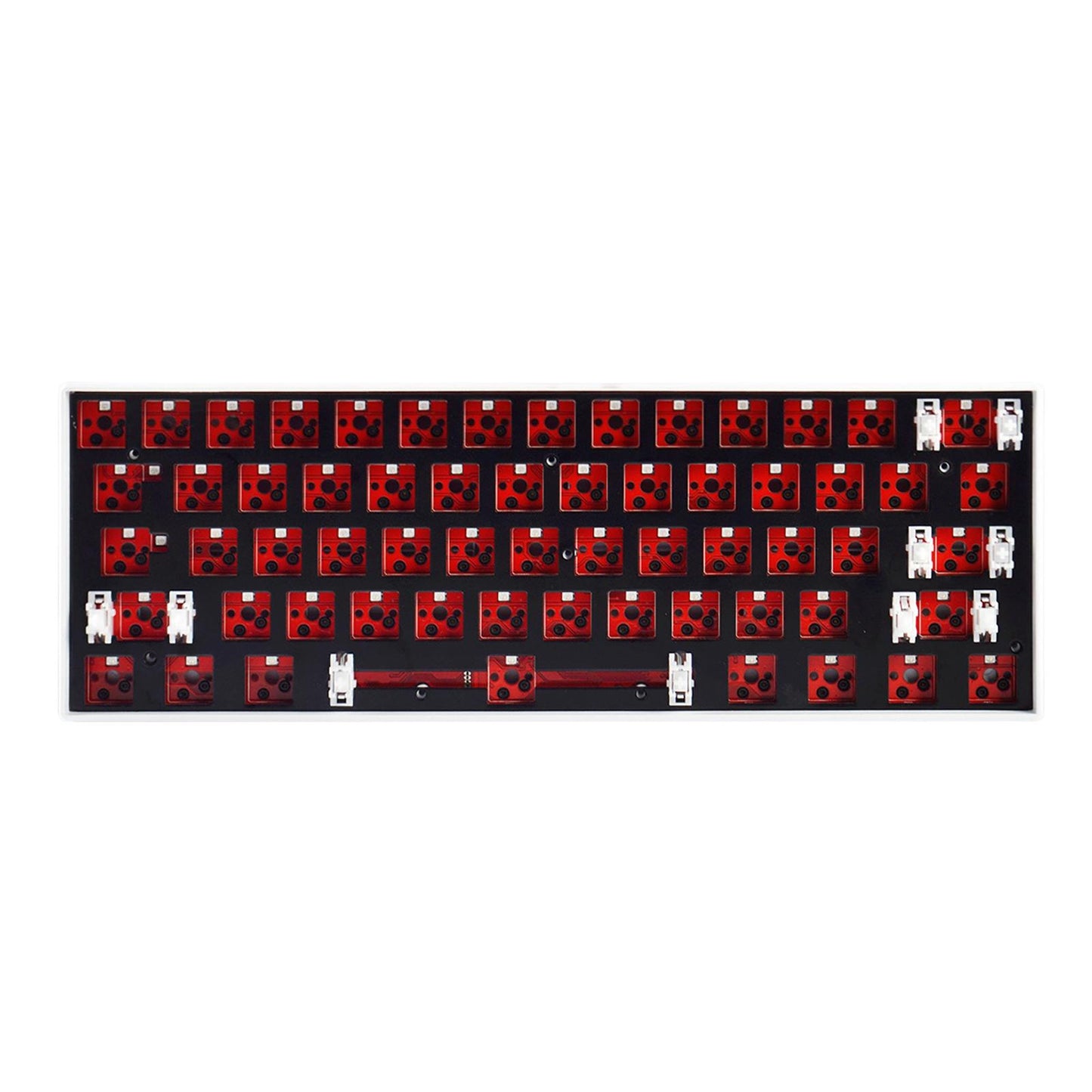 61 Keys Wireless Wired Mechanical Keyboard 2.4G Bluetooth for Tablet PC White WL61