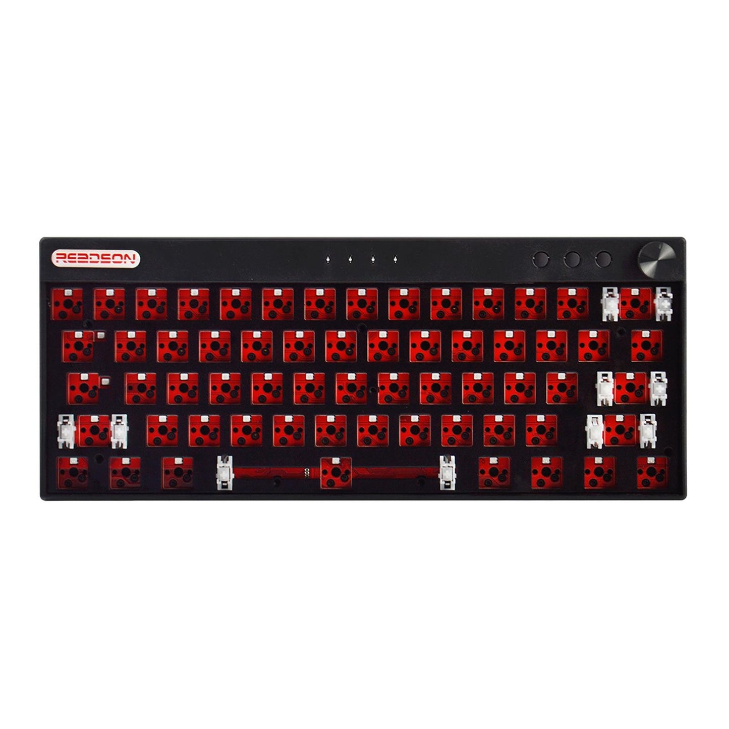 61 Keys Wireless Wired Mechanical Keyboard 2.4G Bluetooth for Tablet PC Black WL61 Plus