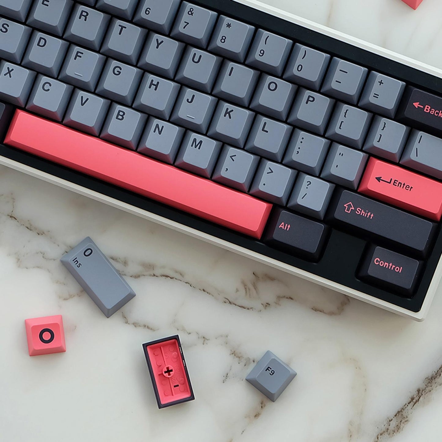 173-Key Keycaps Kits for Cherry MX Switch 84/87/96/98 Black Gray Red