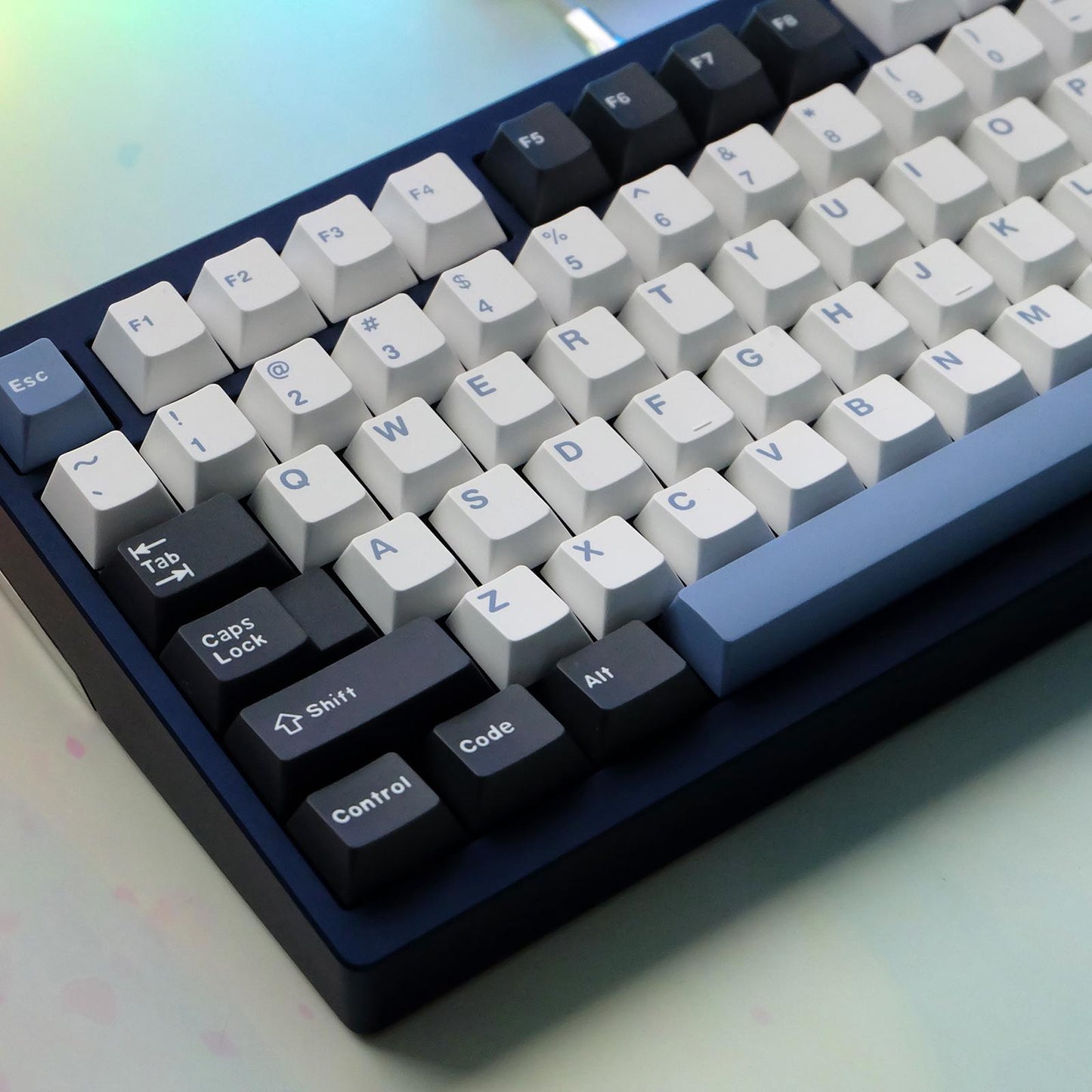 173-Key Keycaps Kits for Cherry MX Switch 84/87/96/98 Black White Blue