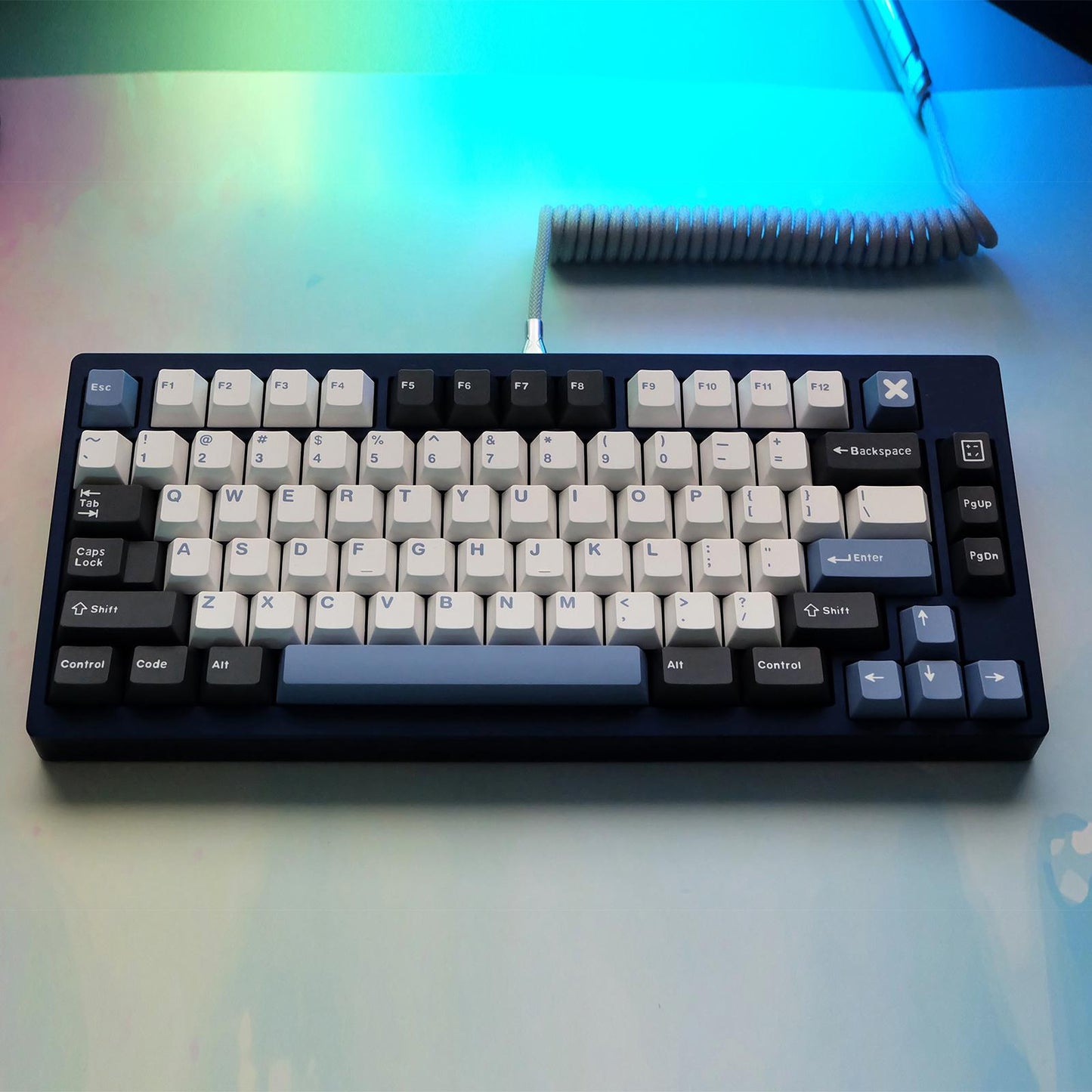 173-Key Keycaps Kits for Cherry MX Switch 84/87/96/98 Black White Blue