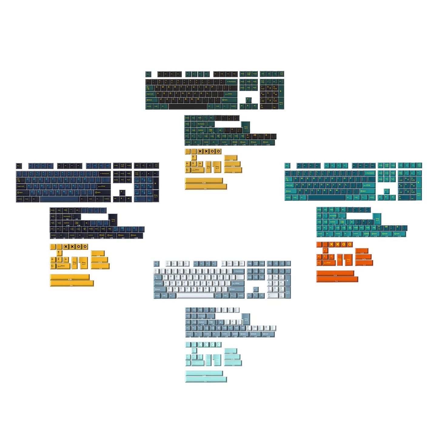 173-Key Keycaps Kit for Mechanical Keyboards for MX Switch 84/87/96/98 MG.