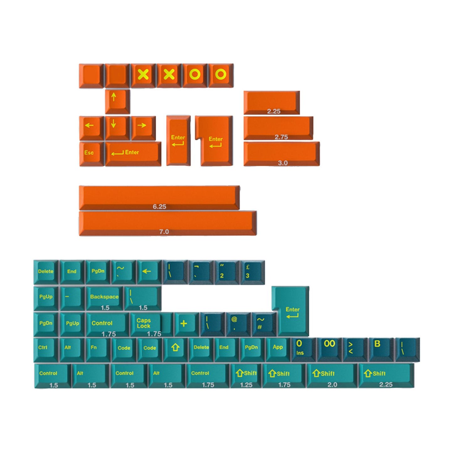 173-Key Keycaps Kit for Mechanical Keyboards for MX Switch 84/87/96/98 Aer.