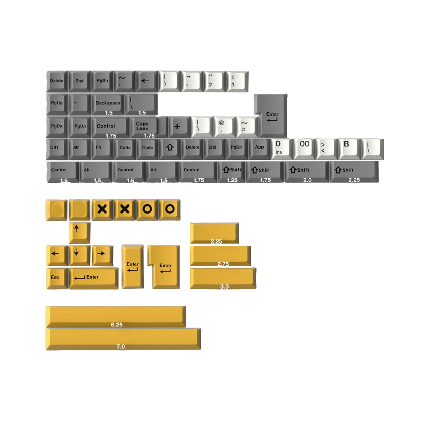 173 Keys Keycaps Key Caps Set for MX Switches and Clones Heavy Industry