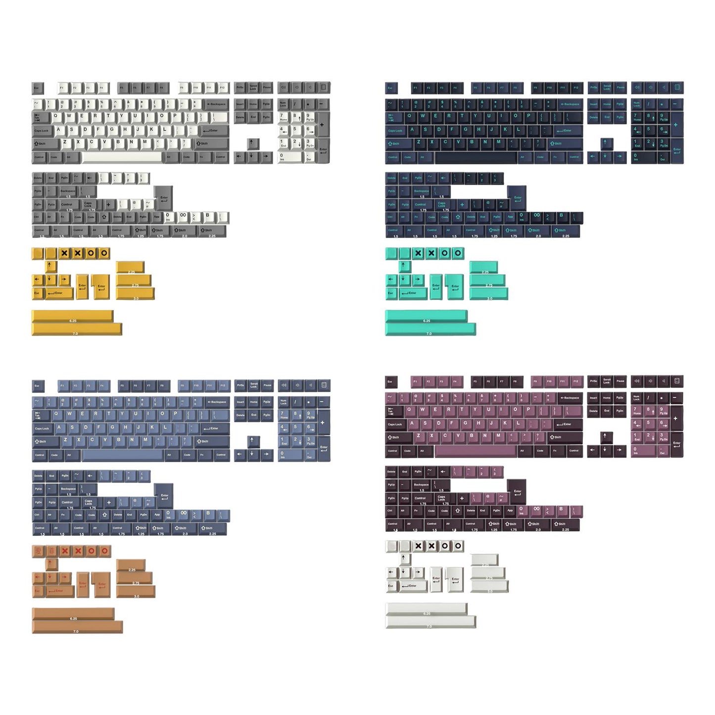 173 Keys Keycaps Key Caps Set for MX Switches and Clones Heavy Industry