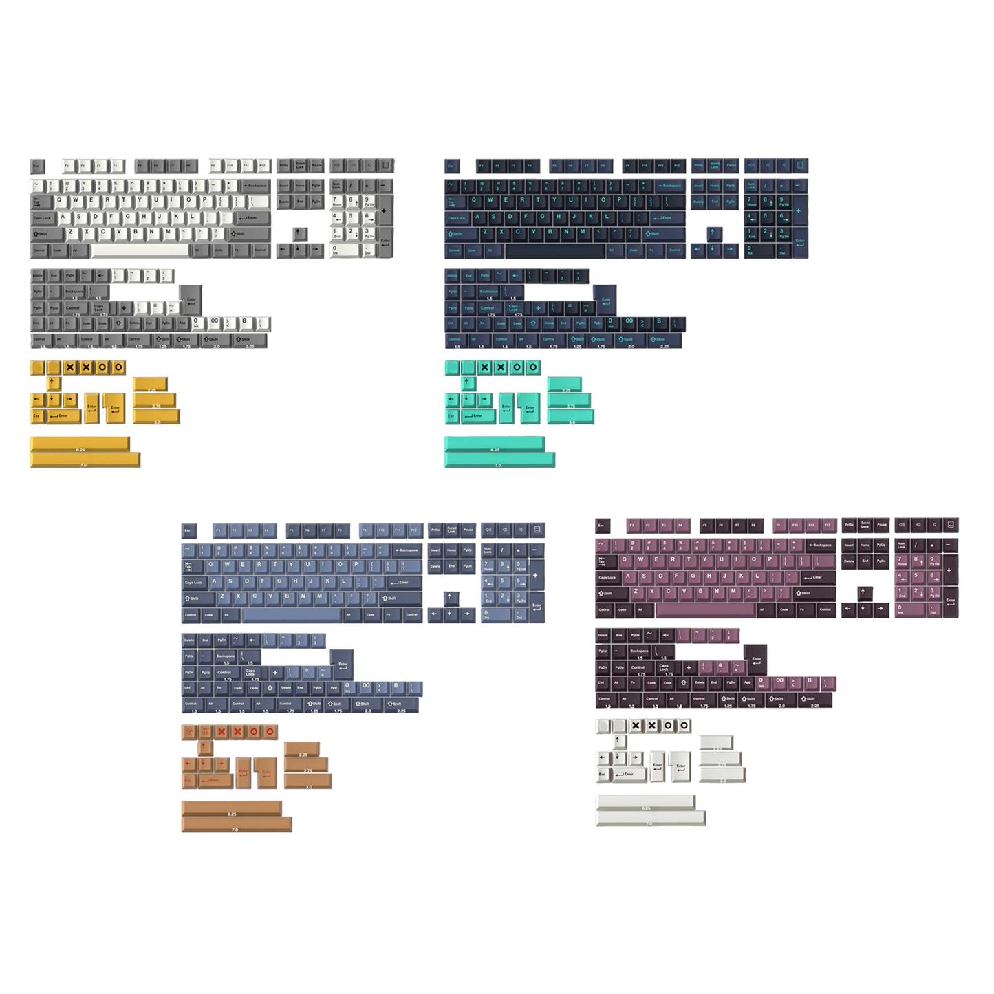 173 Keys Keycaps Key Caps Set for MX Switches and Clones Heavy Industry