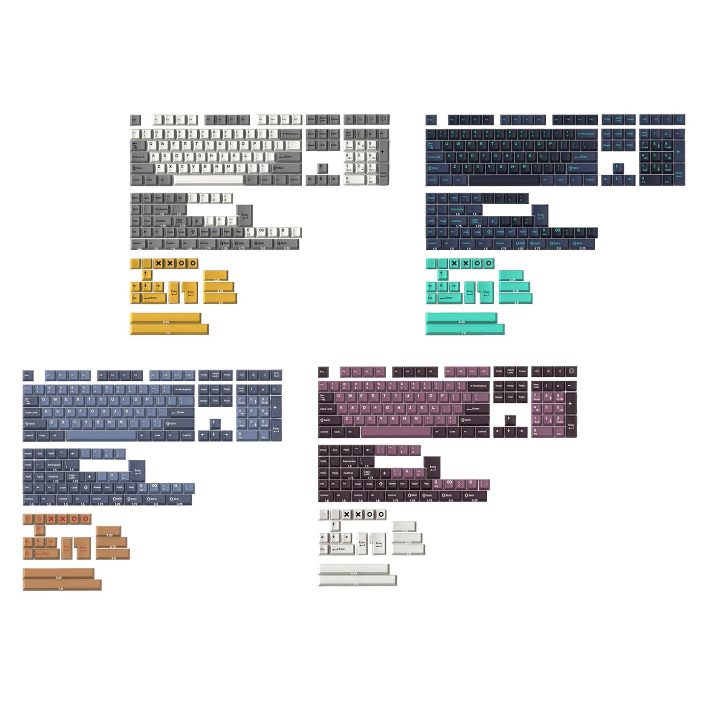 173 Keys Keycaps Key Caps Set for MX Switches and Clones Heavy Industry