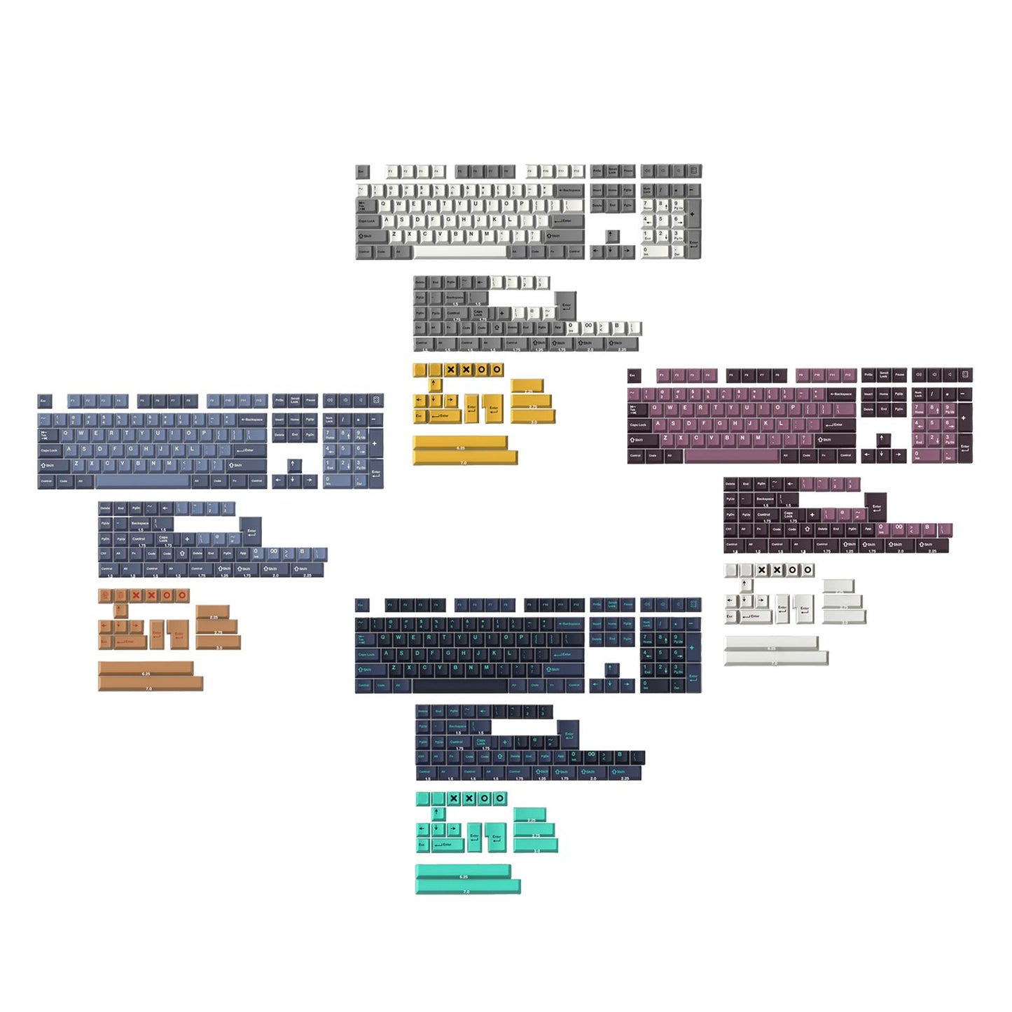173 Keys Keycaps Key Caps Set for MX Switches and Clones Heavy Industry