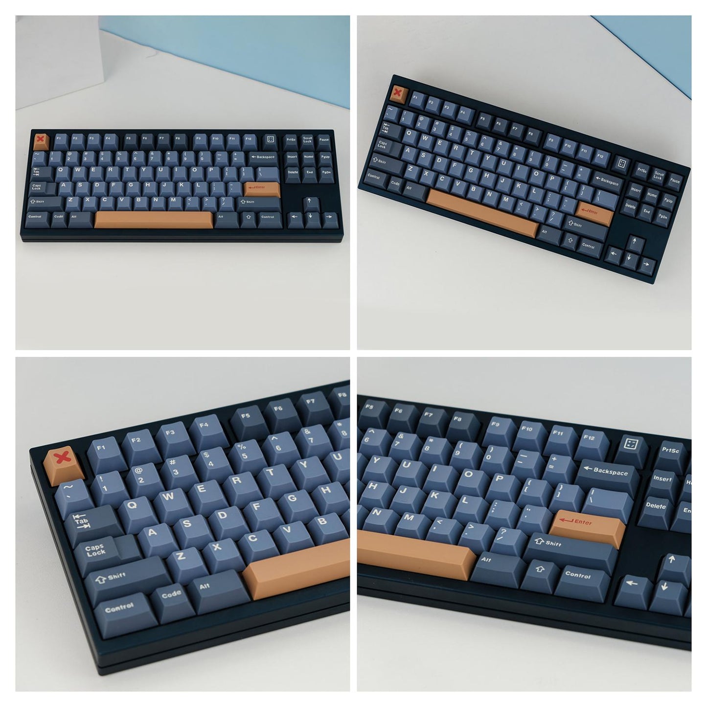 173 Keys Keycaps Key Caps Set for MX Switches and Clones Denim