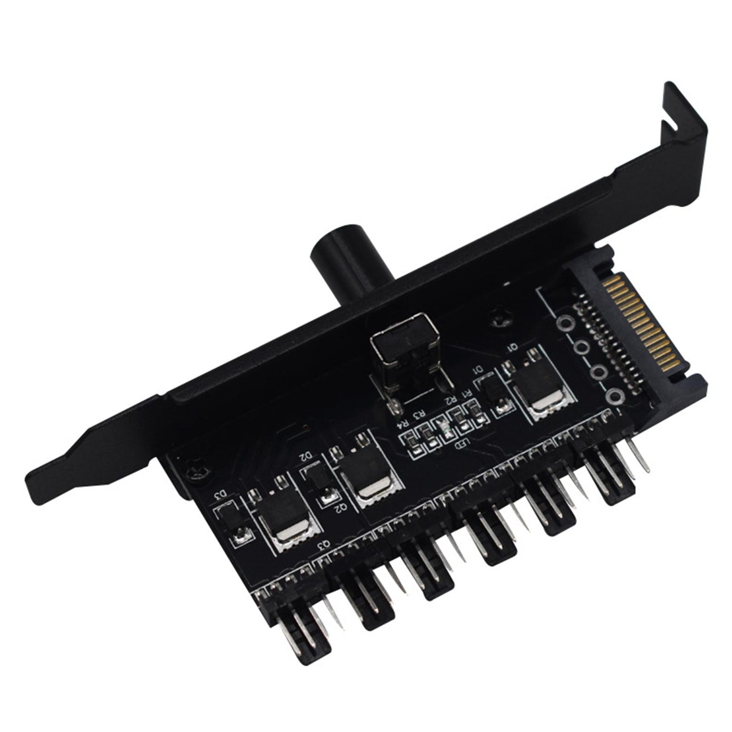 6 Way PC Fan Hub Cooling Fan Speed Controller 12V SATA Interface