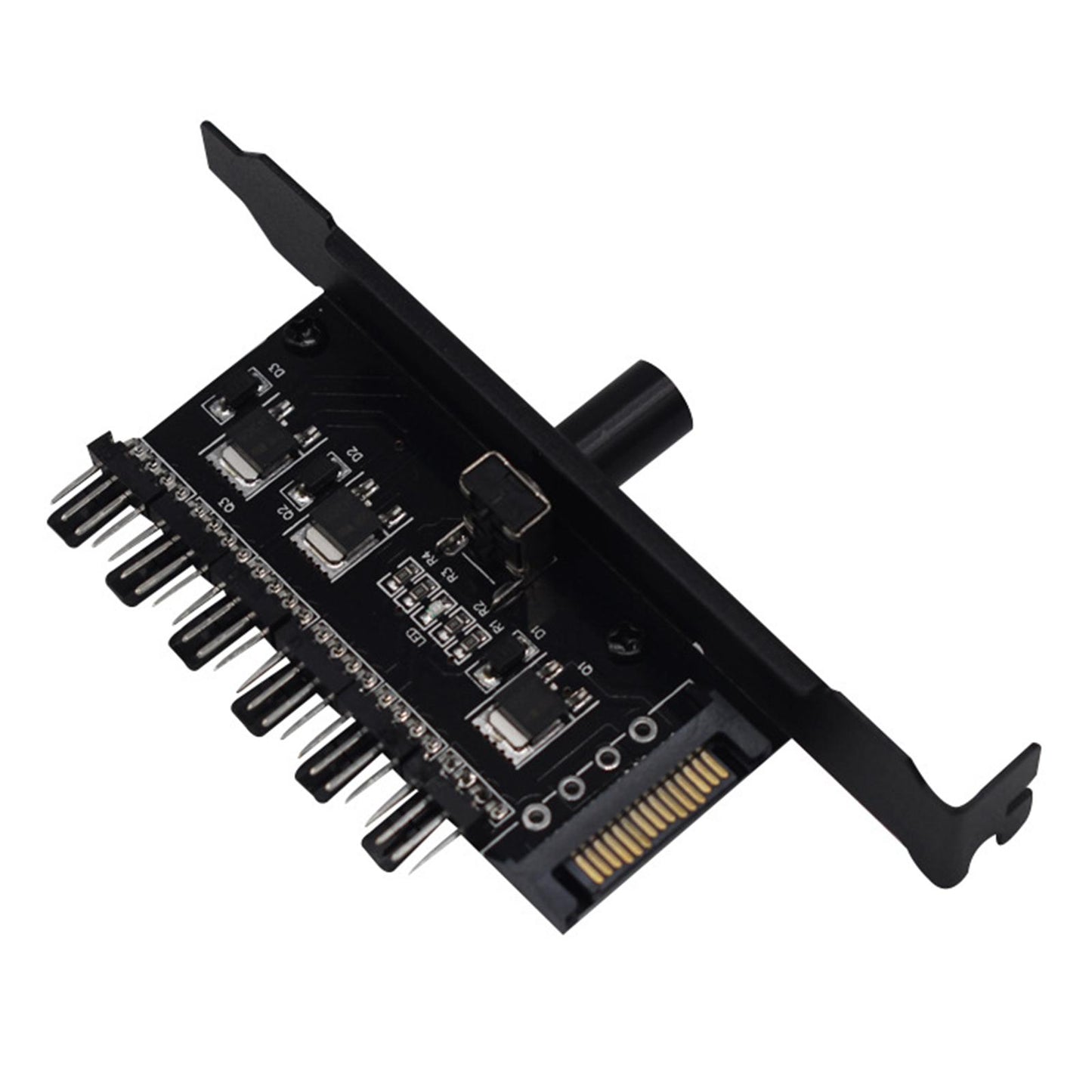 6 Way PC Fan Hub Cooling Fan Speed Controller 12V SATA Interface