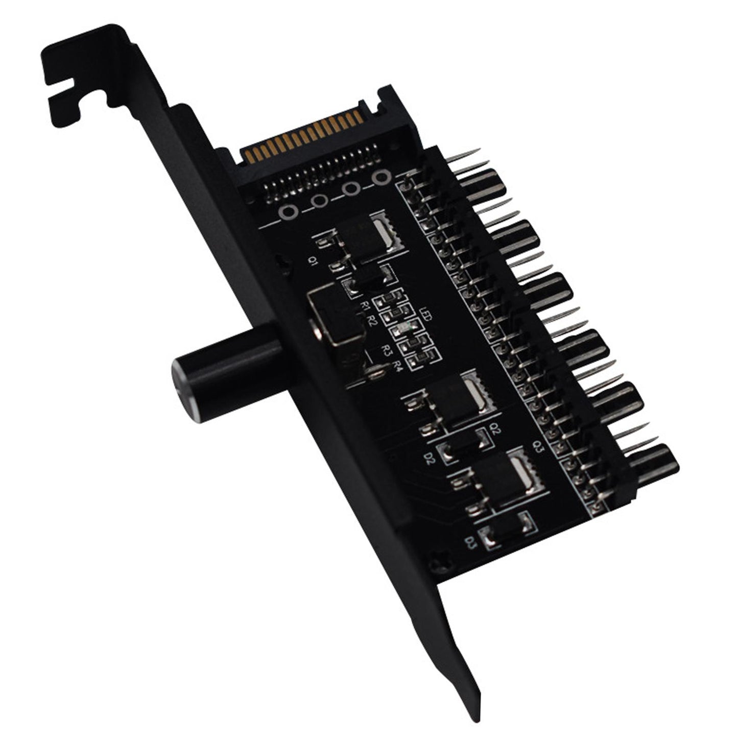 6 Way PC Fan Hub Cooling Fan Speed Controller 12V SATA Interface