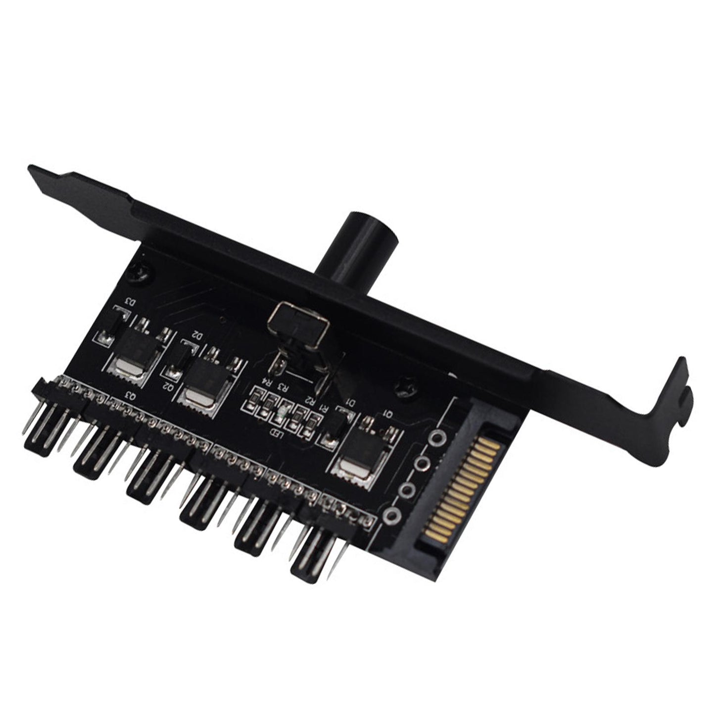 6 Way PC Fan Hub Cooling Fan Speed Controller 12V SATA Interface