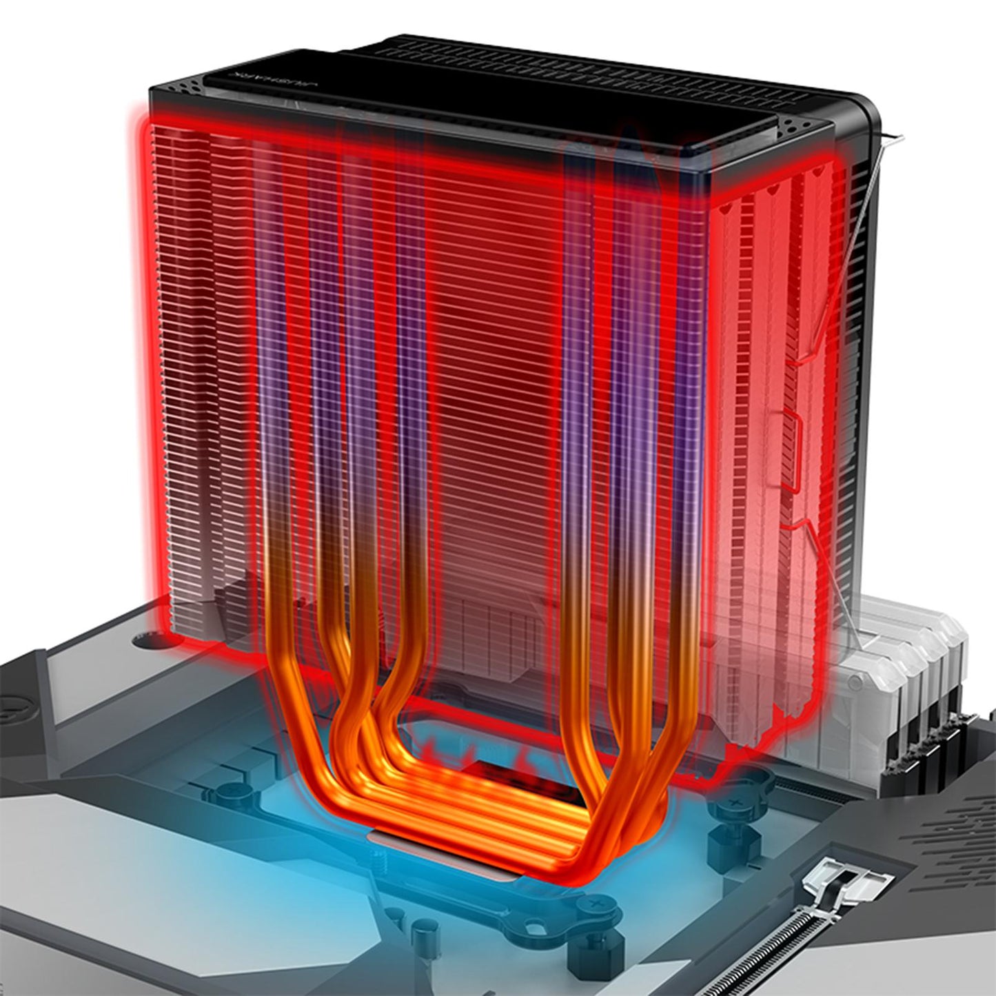 Cooling CPU Cooler Fan Single Tower Hydraulic Bearing for LGA 1200/115x/1700