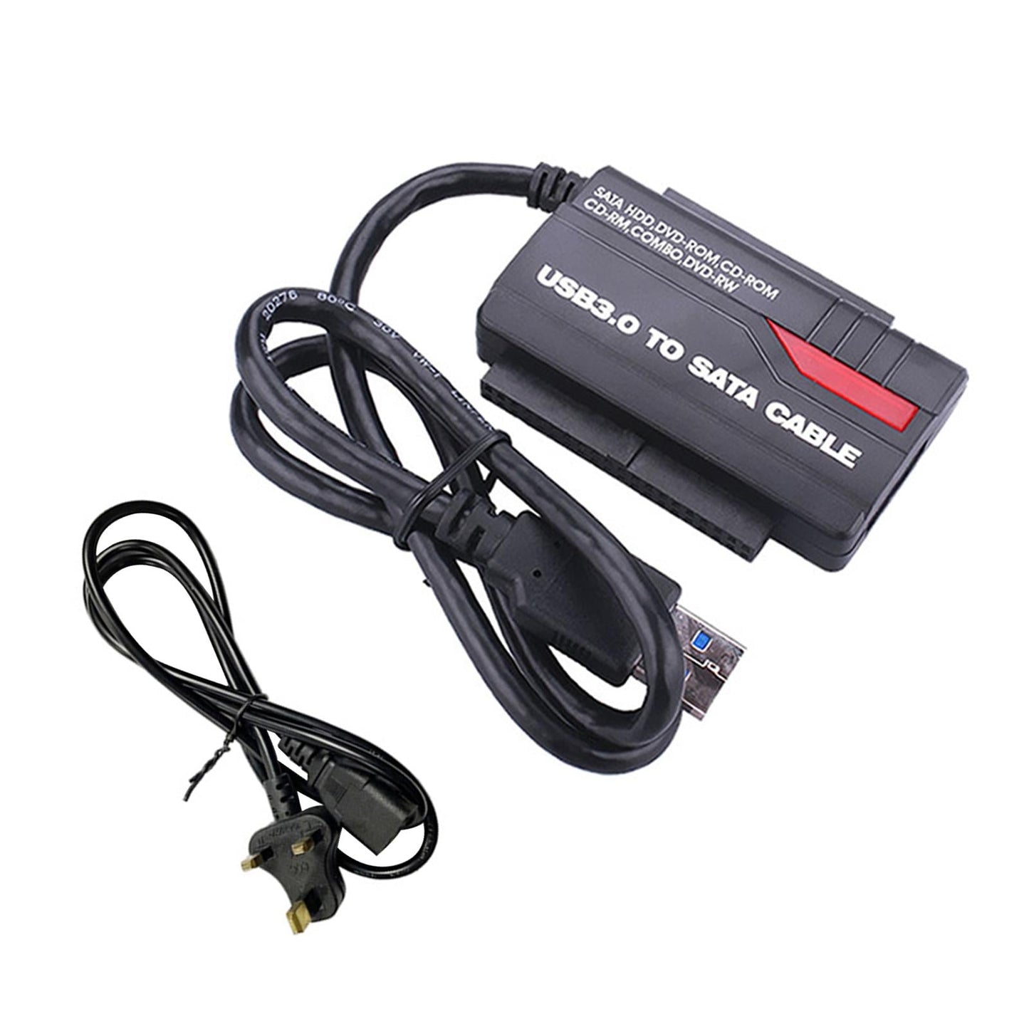 USB 3.0 to IDE SATA Converter Plug Type UK Hard Drive Reader for 2.5 3.5""