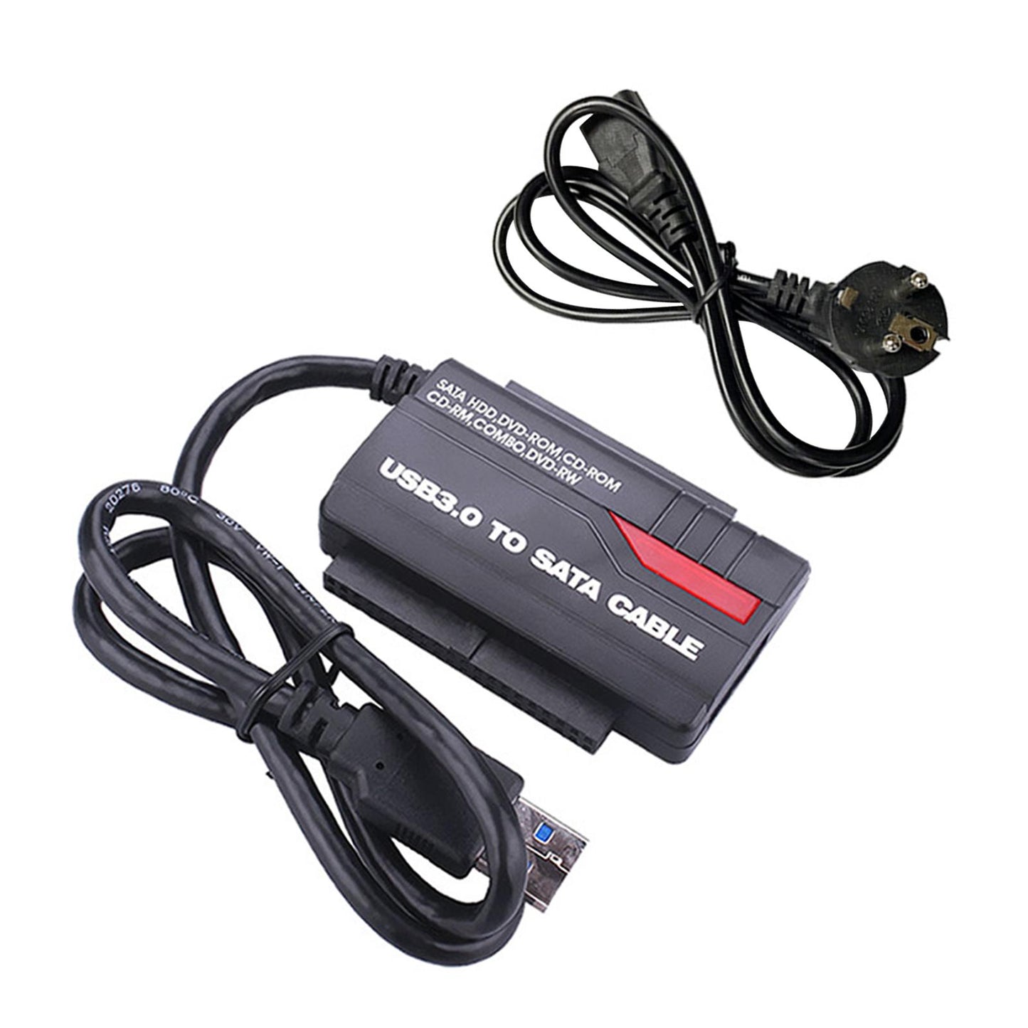 SATA IDE Drive to USB 3.0 Adapter Converter Cable Otb One Key Backup EU Plug