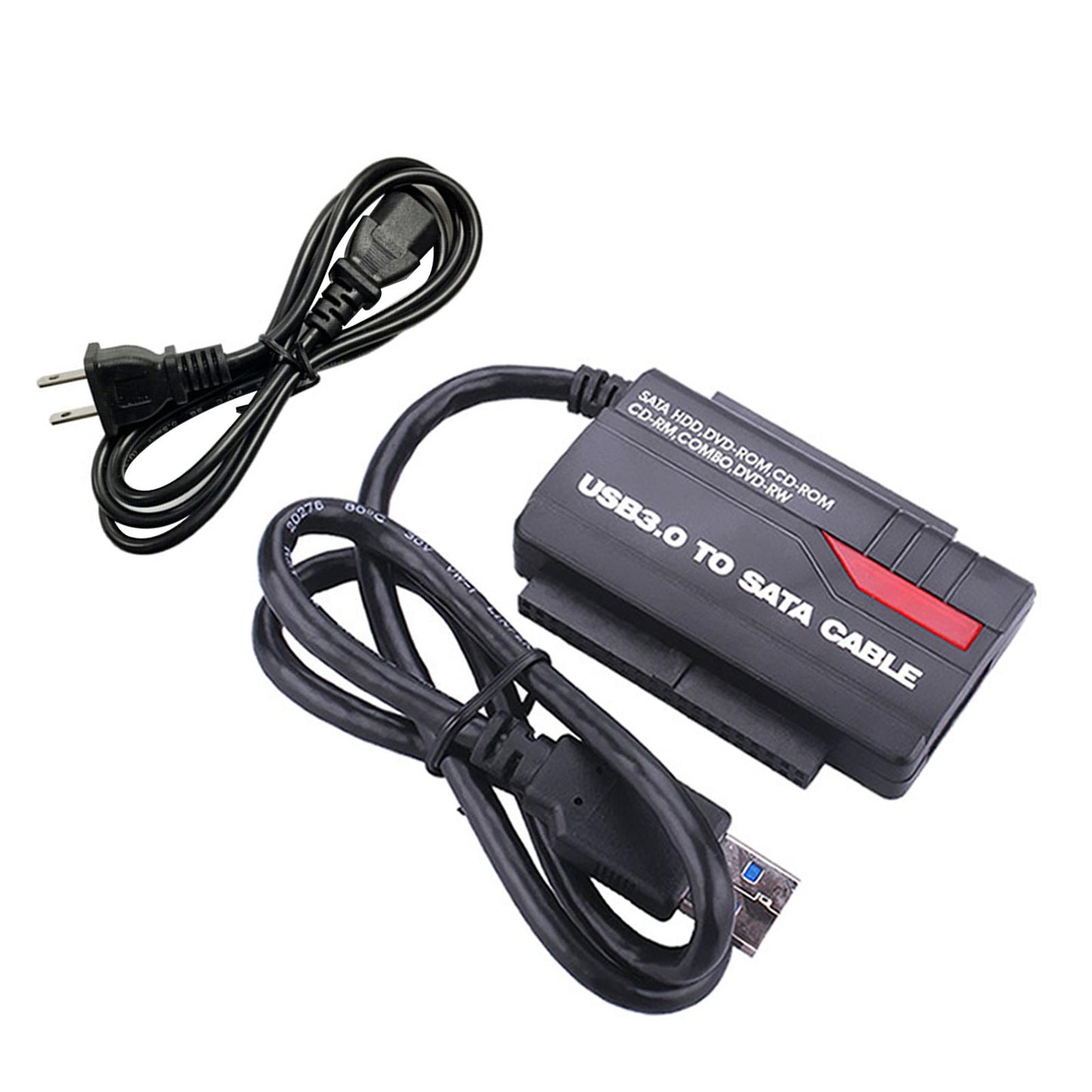 SATA IDE Drive to USB 3.0 Adapter Converter Cable Otb One Key Backup US Plug