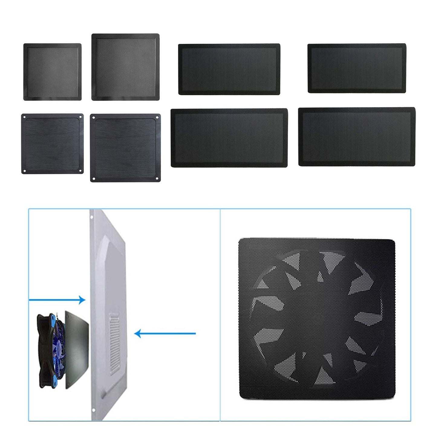 PVC Magnetic Cooling Fan Dust Filter Cover for Computer PC 12x12cm