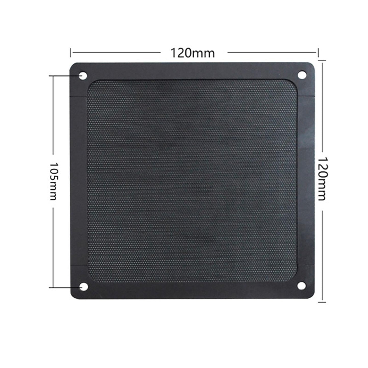 PVC Magnetic Cooling Fan Dust Filter Cover for Computer PC 12x12cm with Hole
