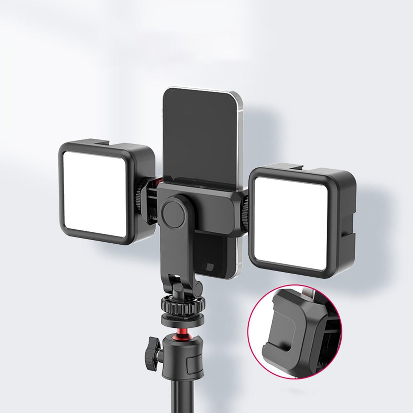 Phone Tripod Mount Adapter Adjustable 360 Rotatable for Vlog Chat Tripod