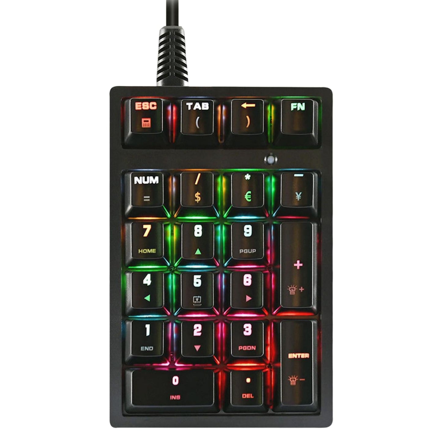 K21 Wired Mini Mechanical Numeric Keypad 21 Key RGB Tablet Accounting Laptop