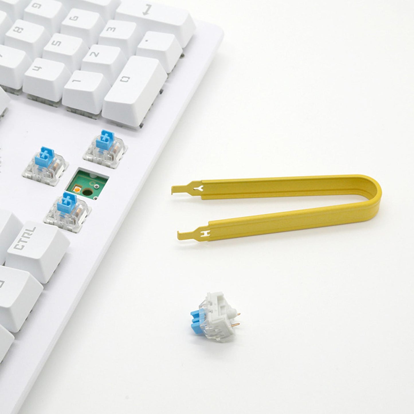 Yellow Keyboard Switch Puller Antistatic Clip Pliers Professional Tool