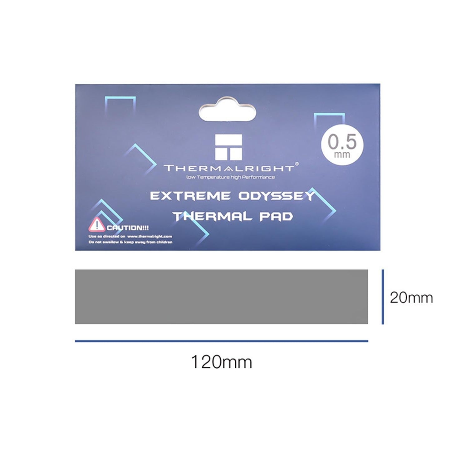 Silicone Thermal Pad 12.8 W/mK Heat Resistance for PC Laptop Heatsink 0.5mm