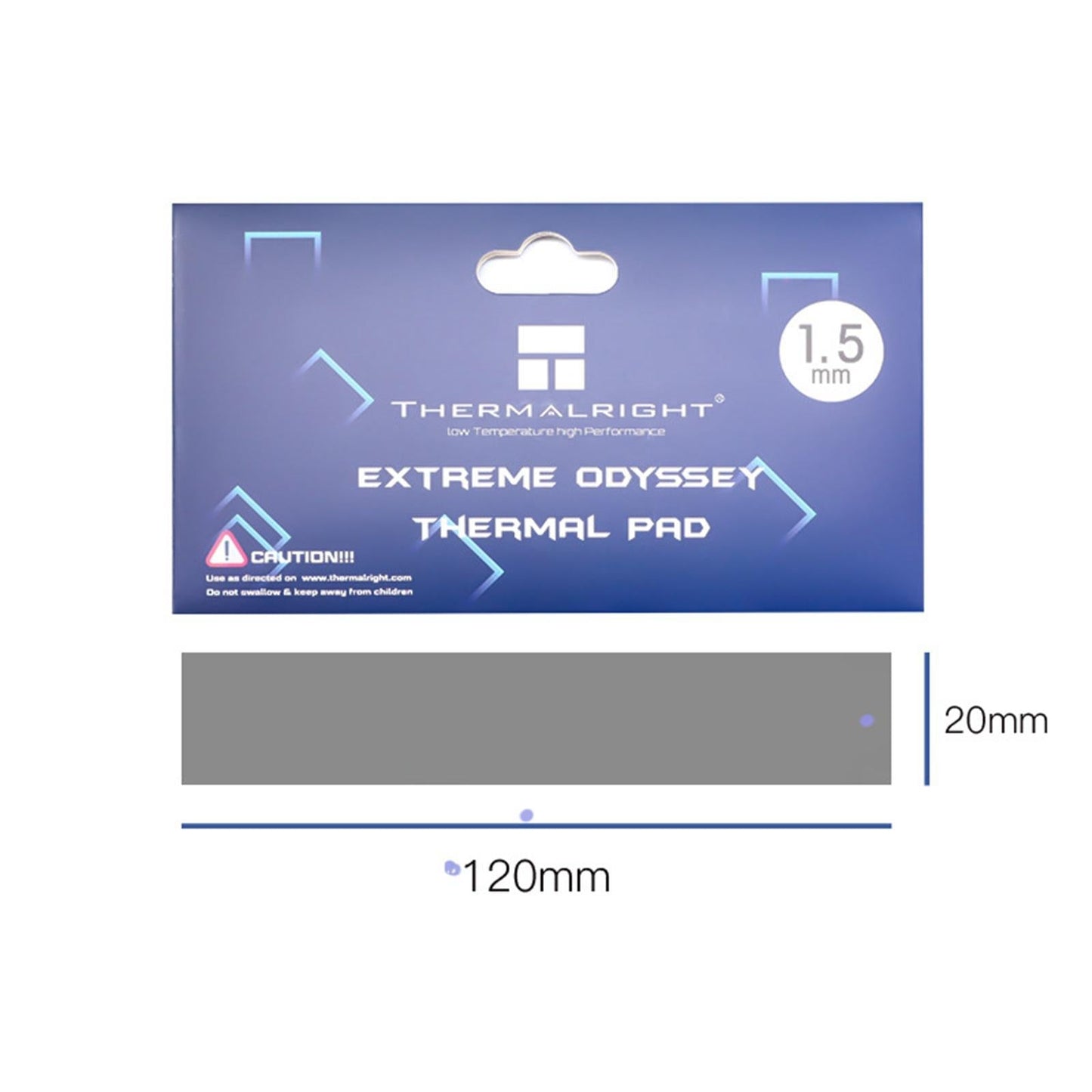 Silicone Thermal Pad 12.8 W/mK Heat Resistance for PC Laptop Heatsink 1.5mm