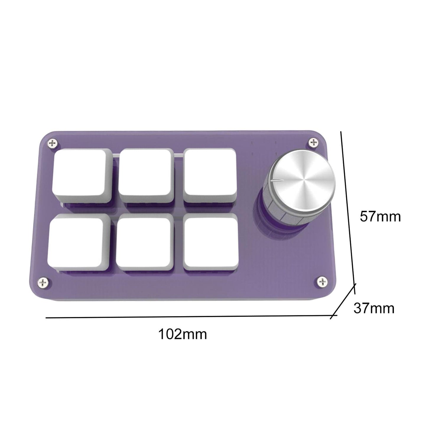 Mini Wired Mechanical Keyboard 6-Key for E-Sports PC Purple celadon glaze