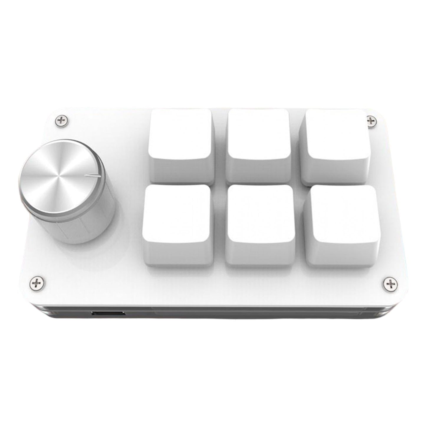 Mini Wired Mechanical Keyboard 6-Key for E-Sports PC White red glaze