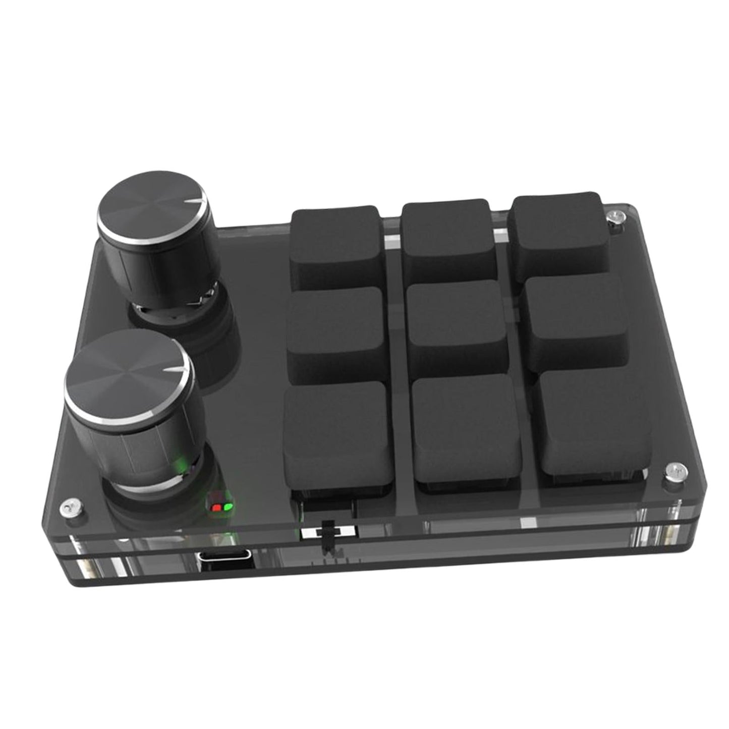 Mini 9-Key Gaming Keyboard Programmable Keys Keypad for Working Gaming Black Blue Switch