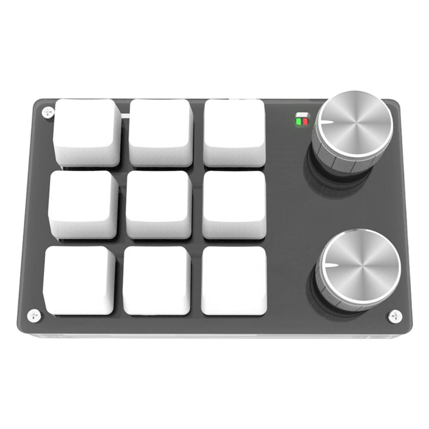 Mini 9-Key Gaming Keyboard Programmable Keys Keypad for Working Gaming White Blue Switch