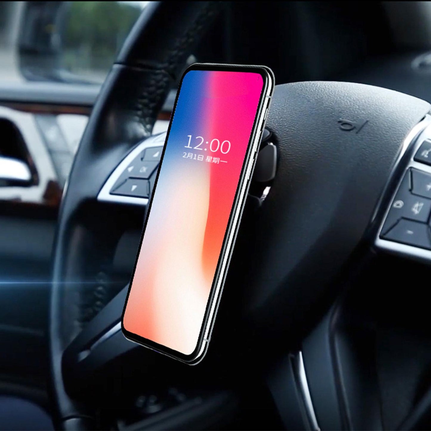 Universal Car Phone Mount Holder Magnetic Hands Free 360 Rotation Red