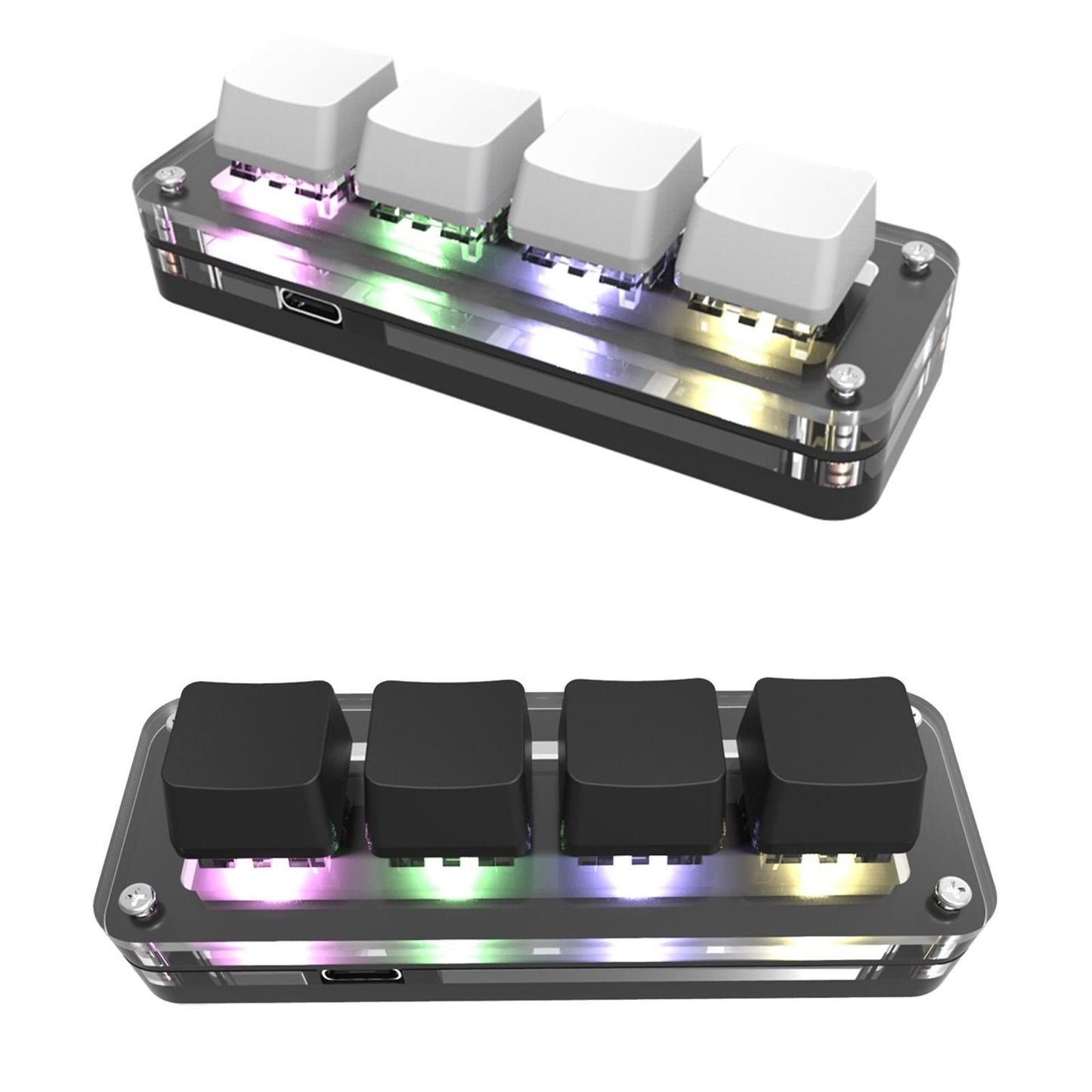 Keyboard Portable RGB LED Replacement OSU 4 Keys for Vista Gaming Drawing White