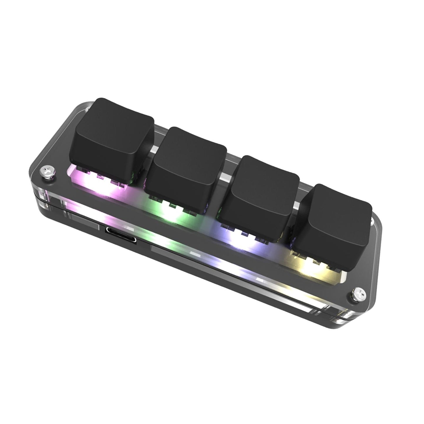 Keyboard Portable RGB LED Replacement OSU 4 Keys for Vista Gaming Drawing Black