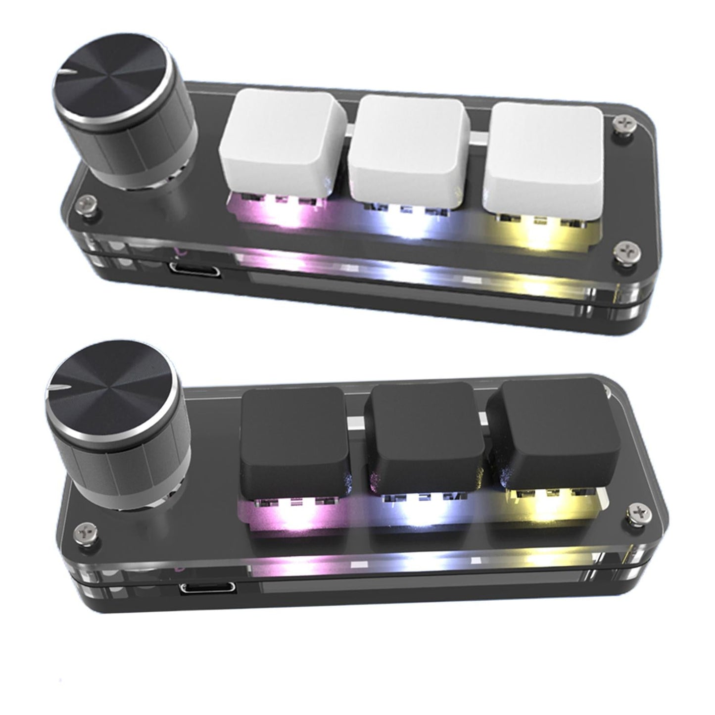 Keyboard Upgrade Parts Portable RGB LED for MacOS Gaming Switch Programming White